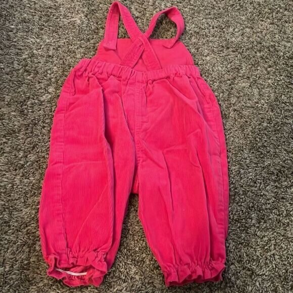 Vintage Girls Corduroy Overalls Pink 6-9 Months - Picture 4 of 6
